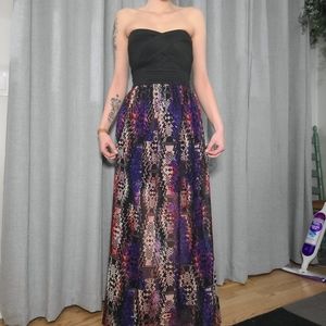 Strapless maxi dress